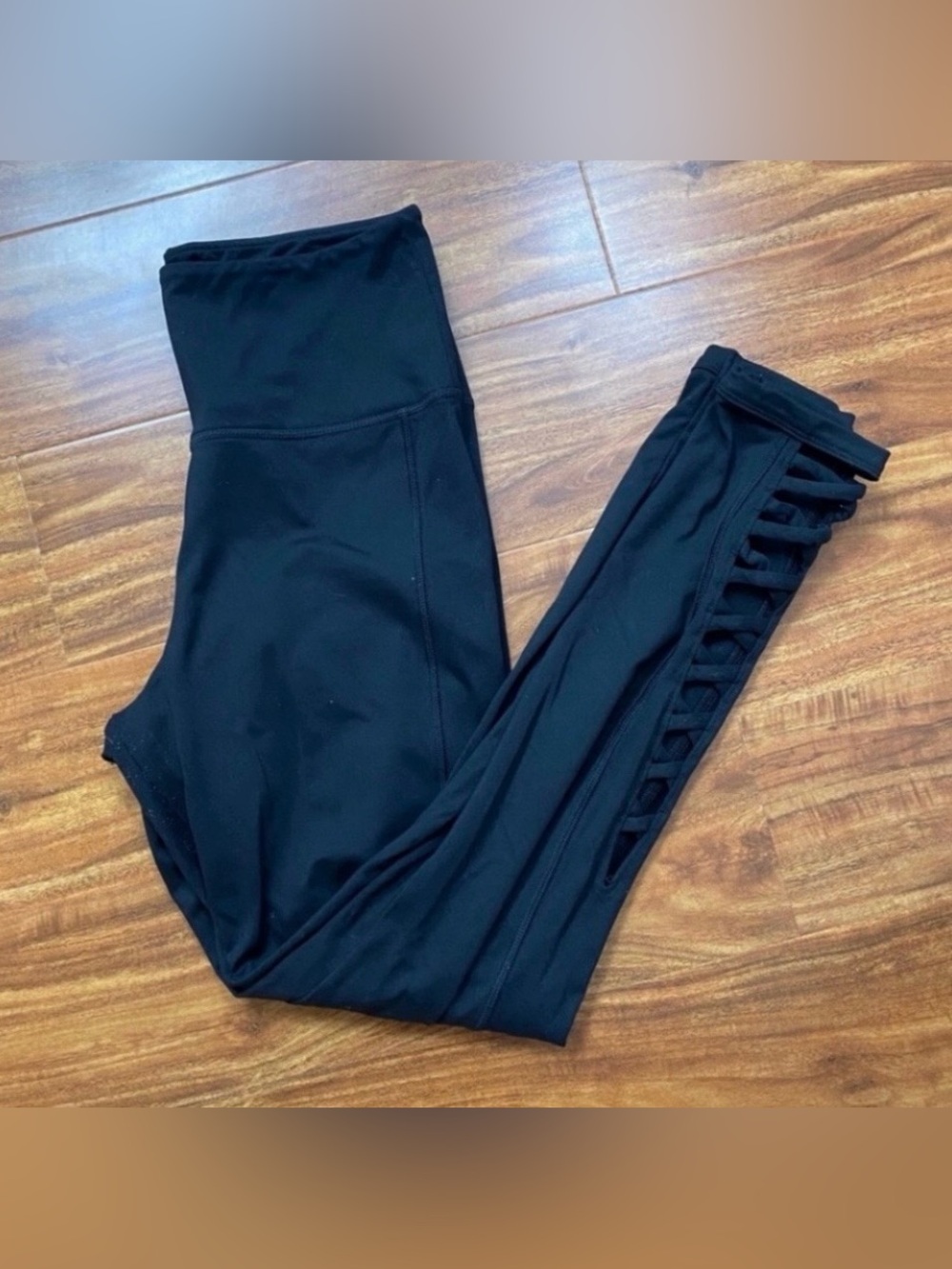 Victoria's Secret PINK Womens Black High Waist Cutout Active Legging Gym Size M
